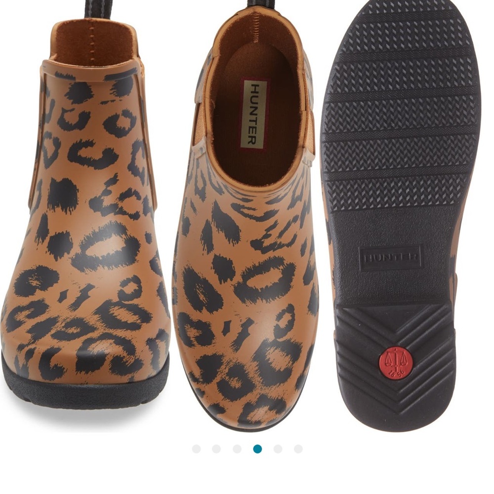 Hunter boots original rain boots leopard print 🤎 NEW 6 - Picture 3 of 5